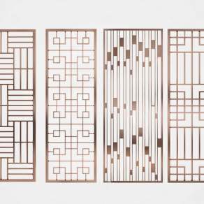 现代屏风3D模型下载